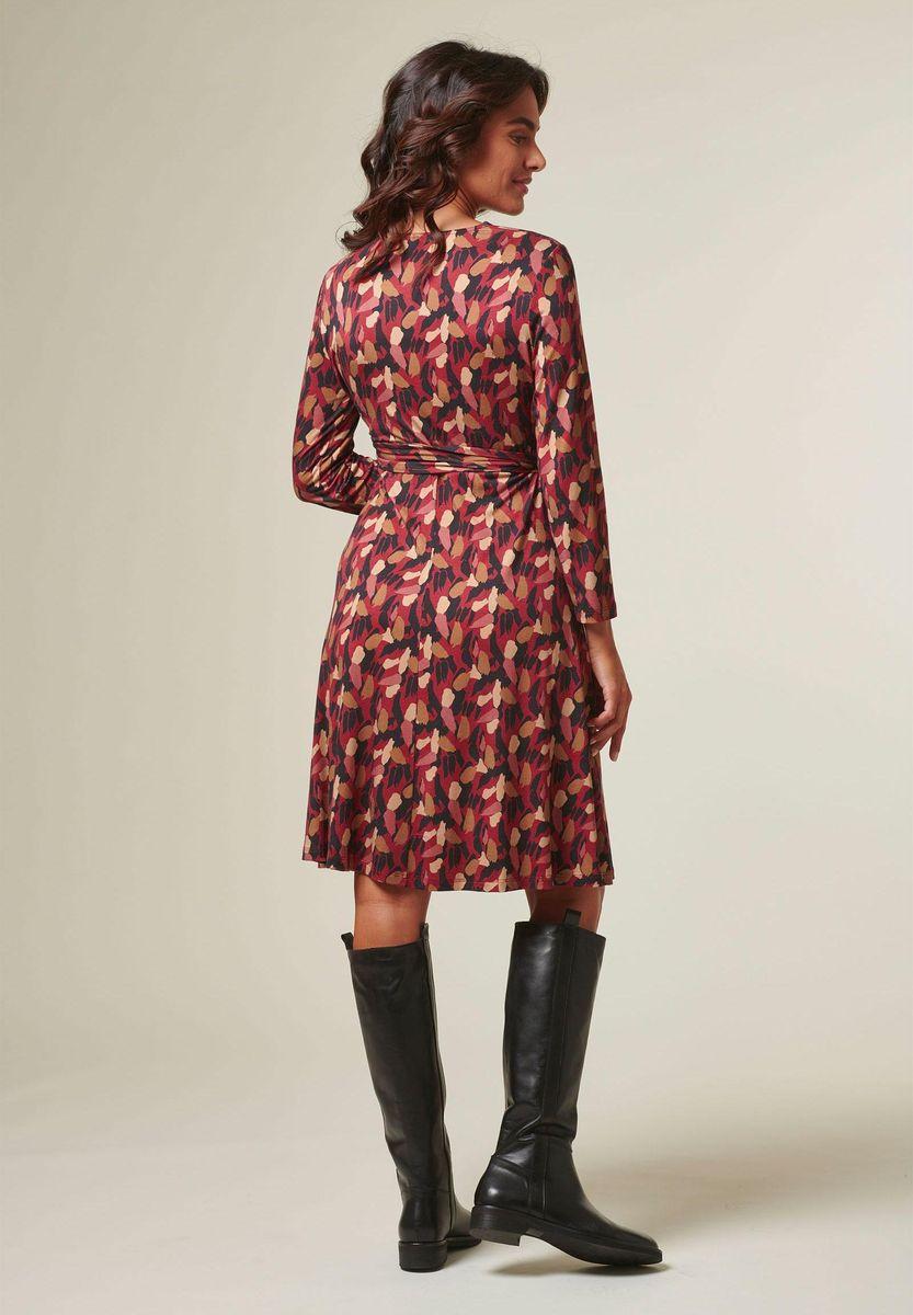 Angelico Vestito Vinaccia-beige Incrociato Fantasia