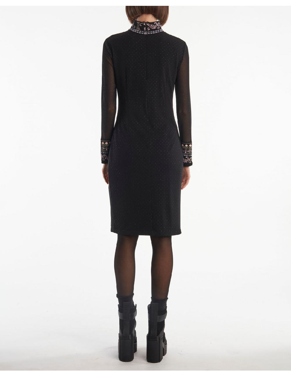 Angelo Marani ABITO GLITTER C/FINITURE IN MAGLIA+APPL