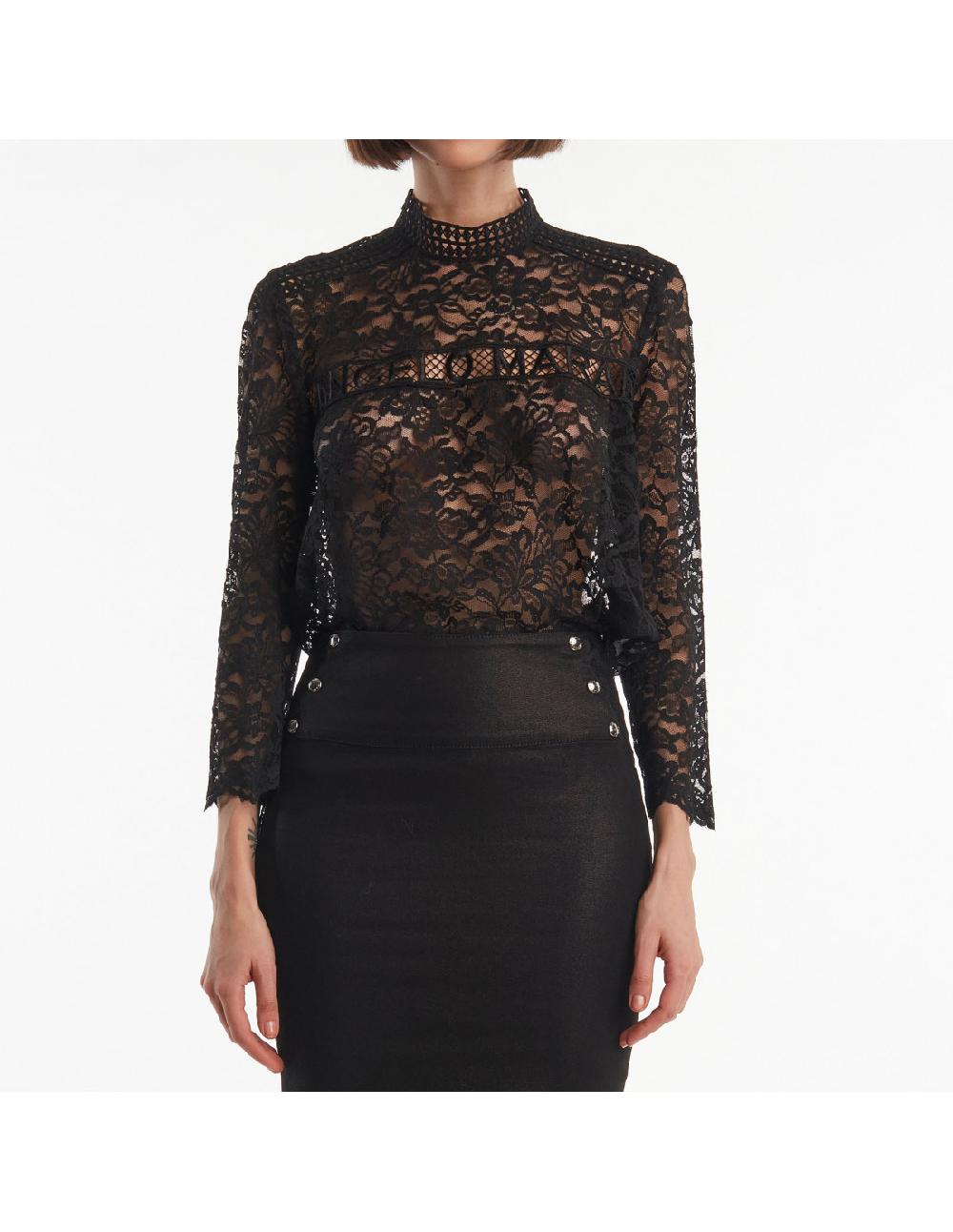 Angelo marani BLUSA IN PIZZO