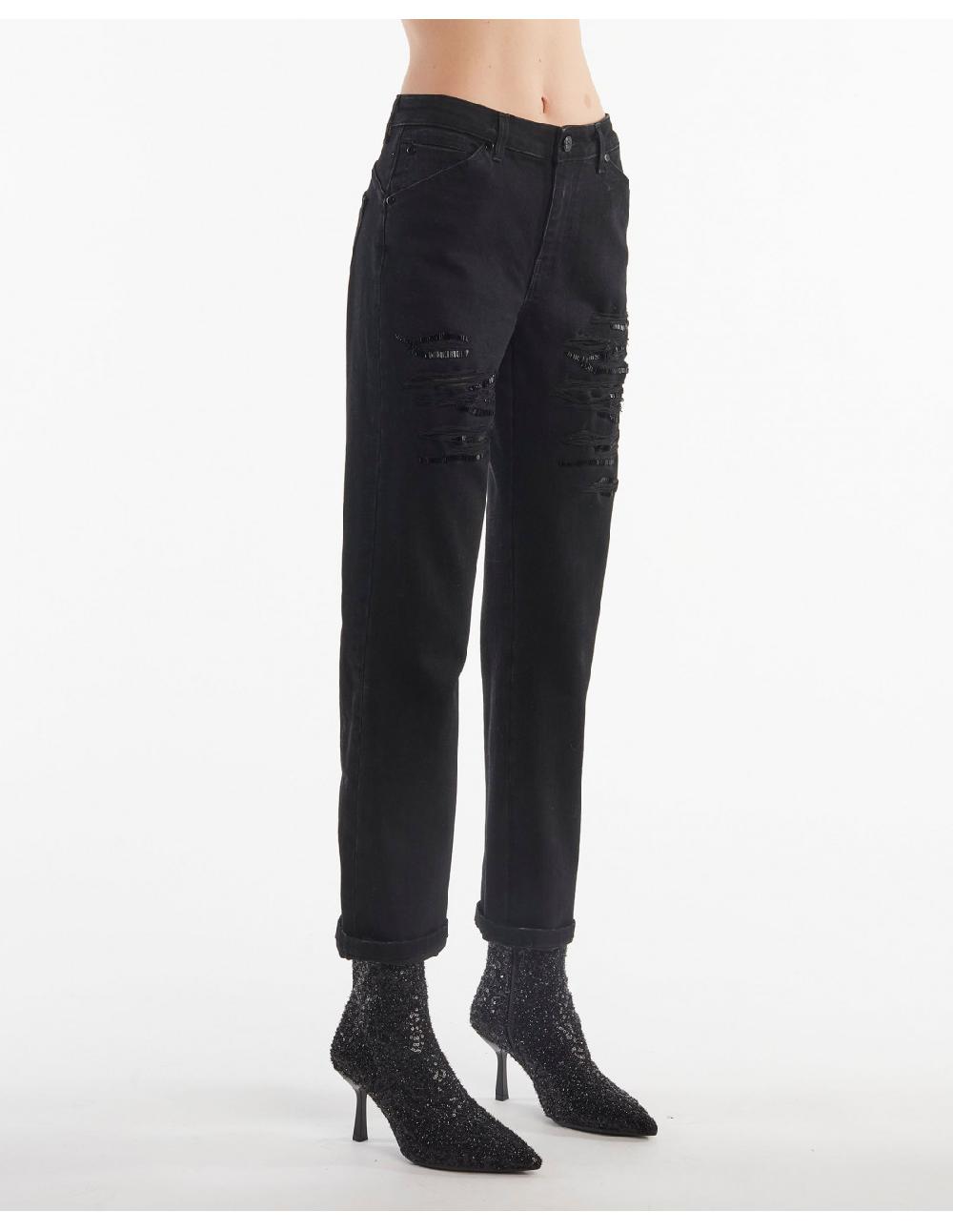 Angelo Marani BOYFRIEND C/RICAMO ZEBRA