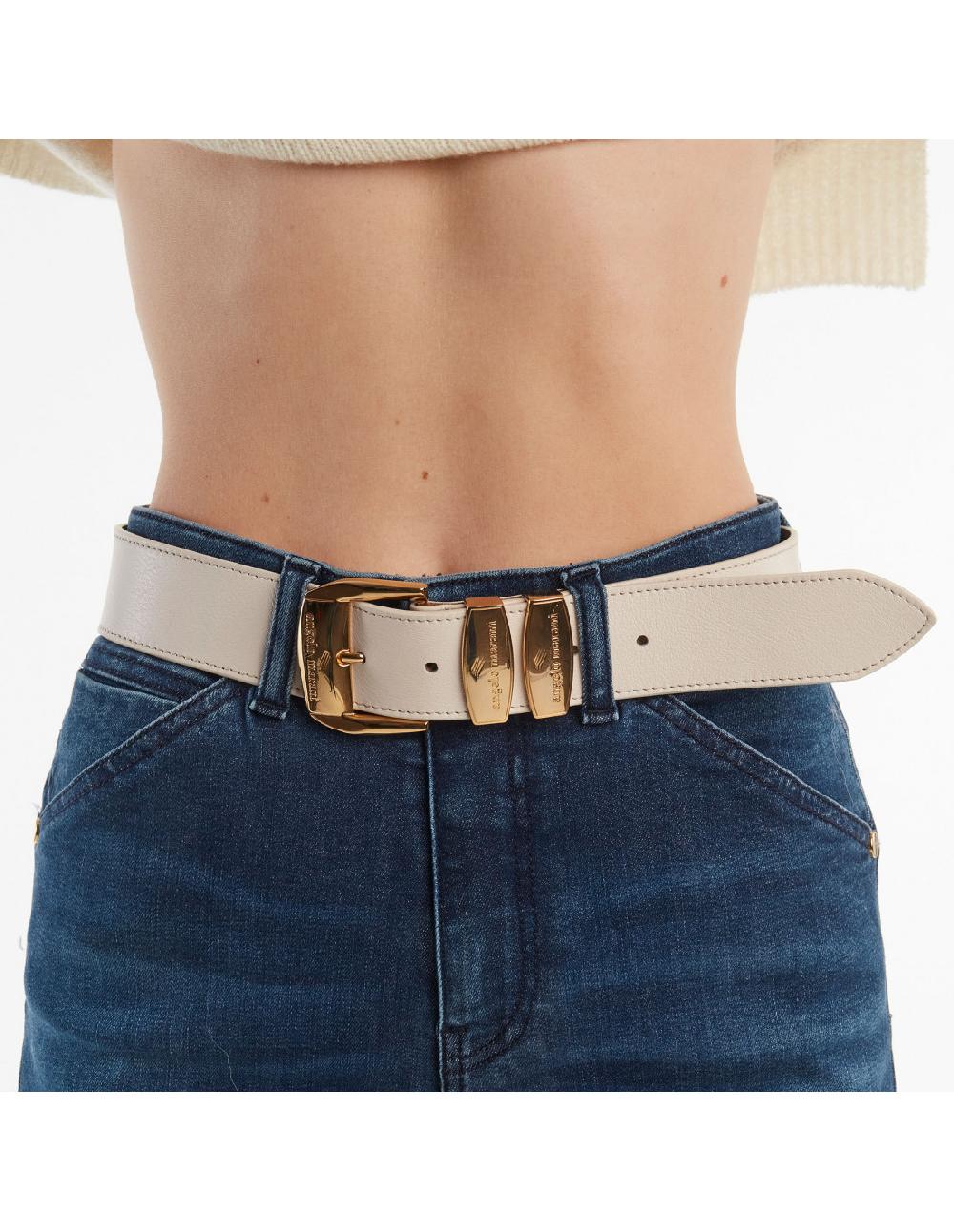 Angelo Marani CINTURA IN PELLE C/DOPPIO PASSANTE