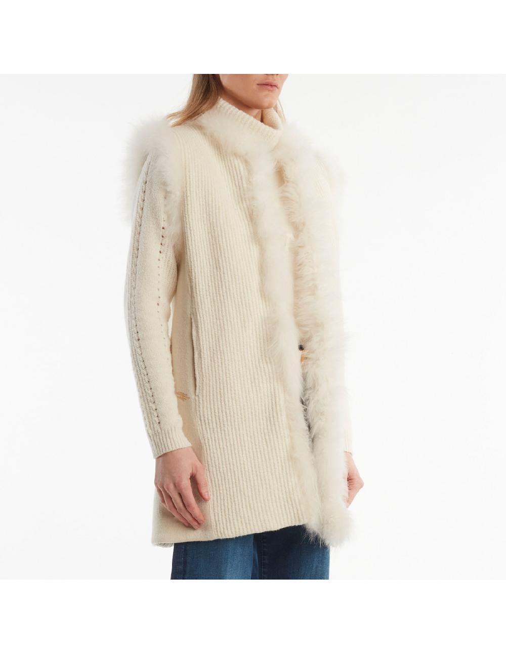 Angelo Marani GILET C/BORDI IN PELLICCIA