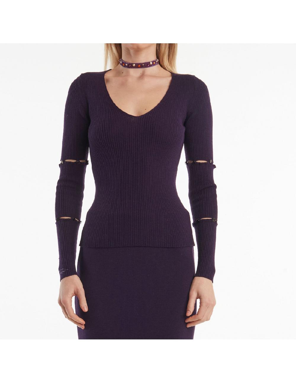 Angelo marani MAGLIA A COSTE C/MOTIVO DI BOTTONI