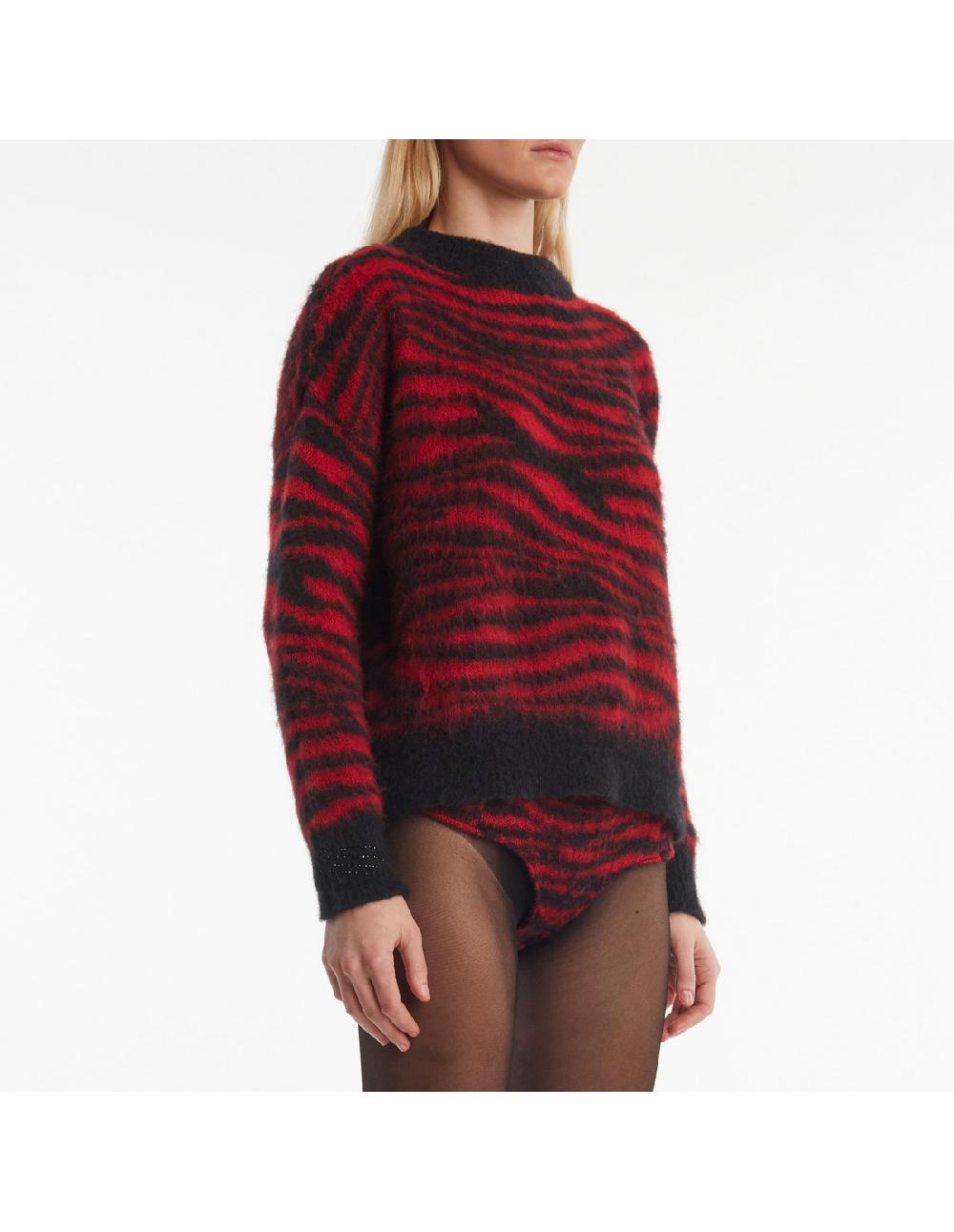 Angelo Marani MAGLIA ZEBRA GARZATA IN ALPACA