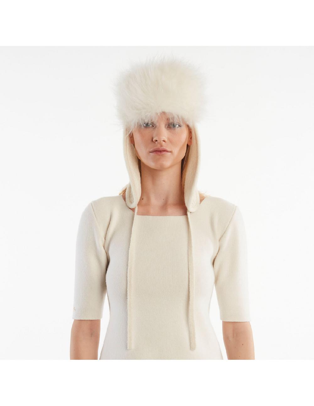 Angelo marani BERRETTO AVIATORE C/PELLICCIA CACHEMIRE