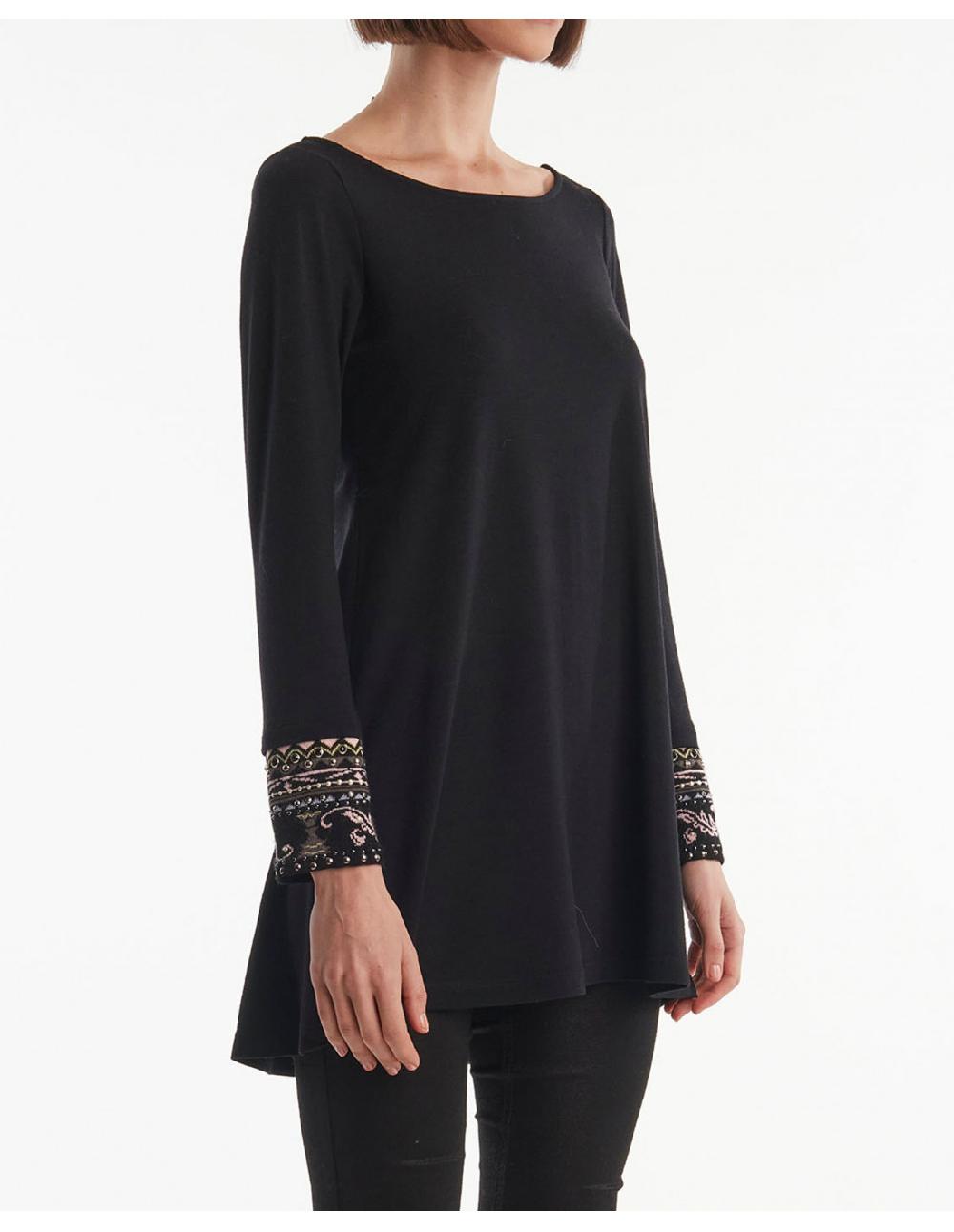 Angelo Marani T-SHIRT IN JERSY CONPOLSI JACQUARD+APPL