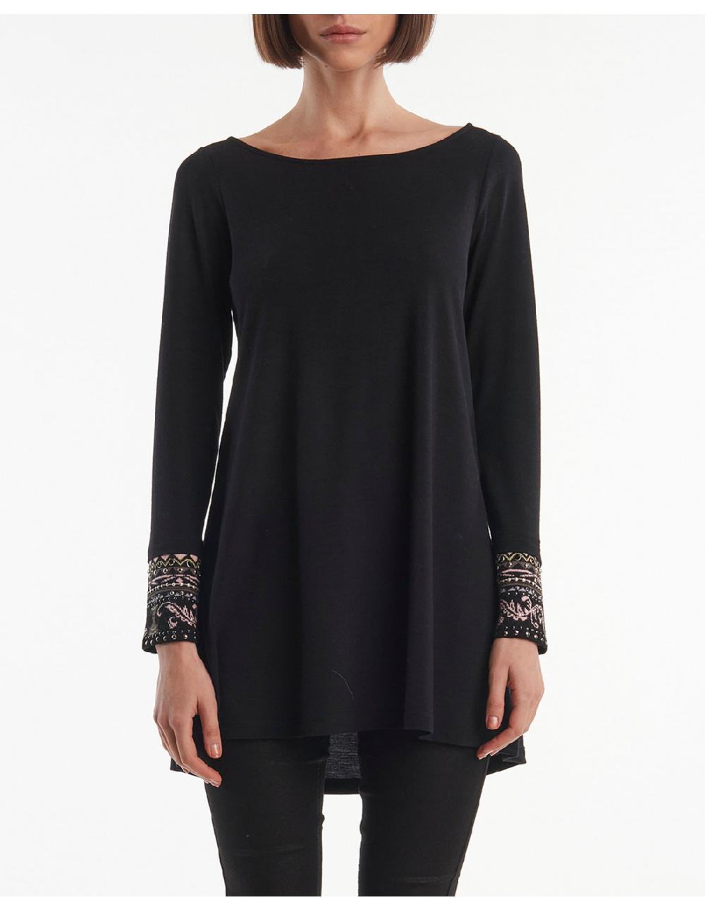 Angelo marani T-SHIRT IN JERSY CONPOLSI JACQUARD+APPL