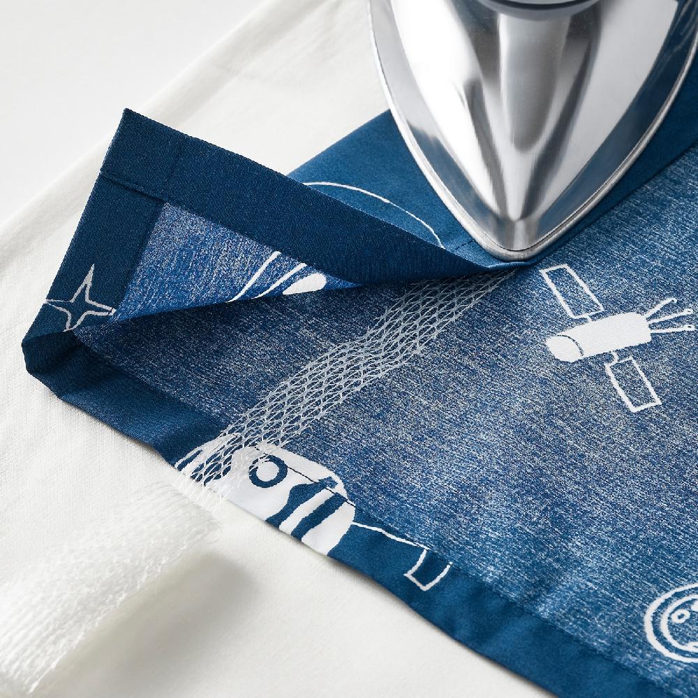 IKEA AFTONSPARV Tenda Con Bracciale 2 Teli Spazio Blu/bianco 120x300 Cm