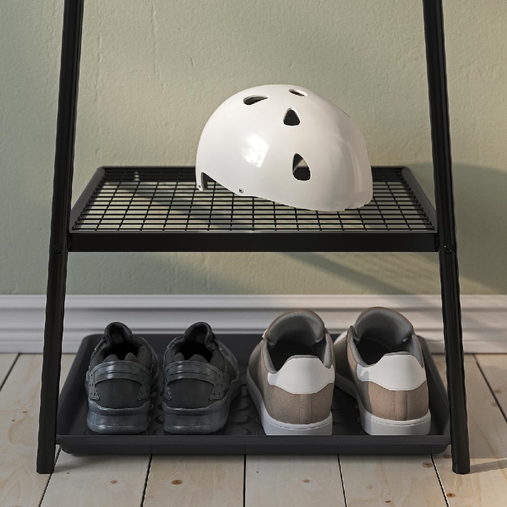 IKEA ÄLGANÄS Attaccapanni/rastrelliera Scarpe Nero 46x39x166 Cm