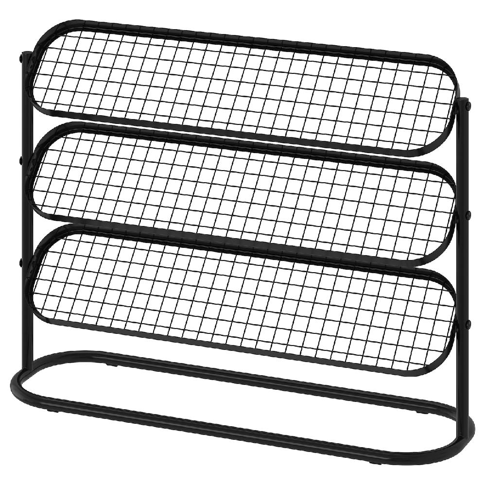 IKEA ÄLGANÄS Rastrelliera per scarpe nero 76x24x59 cm