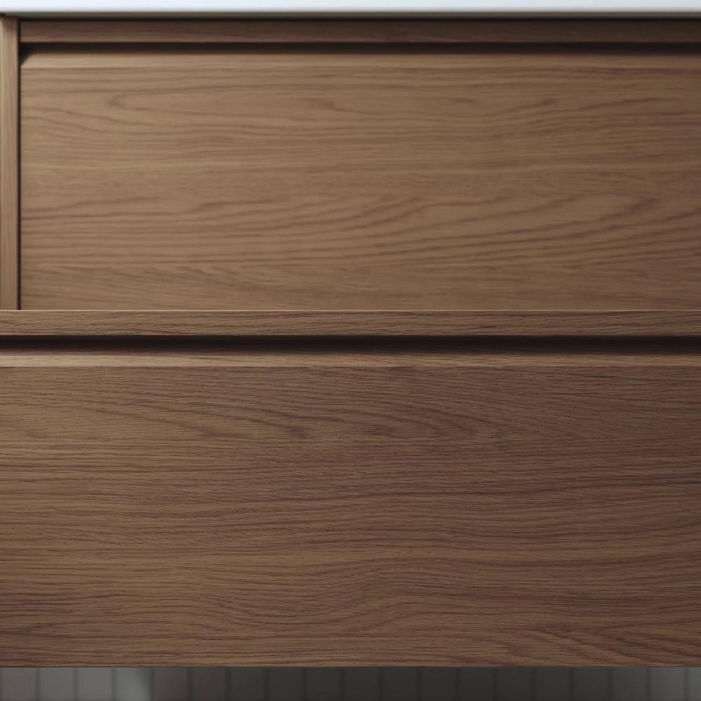 IKEA ÄNGSJÖN / BACKSJÖN Mobile Lavabo/cassetto/lavabo/misc Marrone Effetto Rovere 80x48x39 Cm