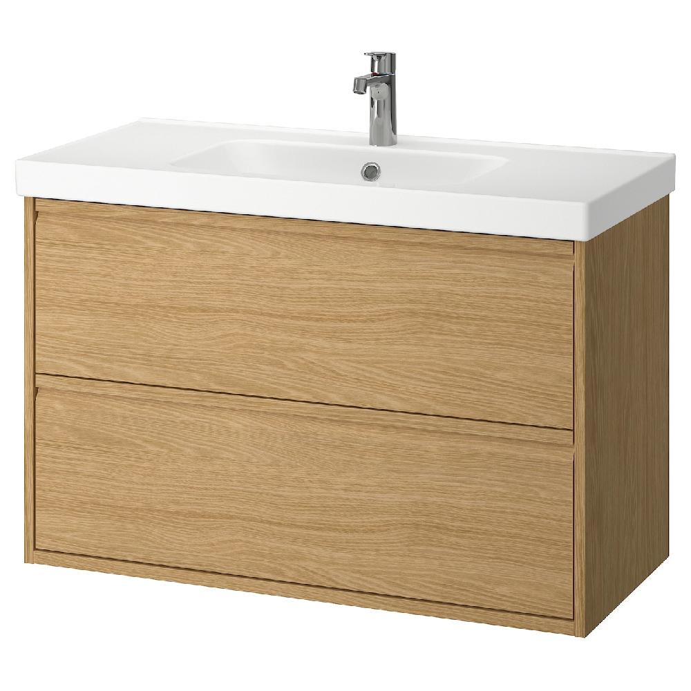 IKEA ÄNGSJÖN / ORRSJÖN Mobile Lavabo/cassetti/lavabo/misc Effetto Rovere 102x49x69 Cm