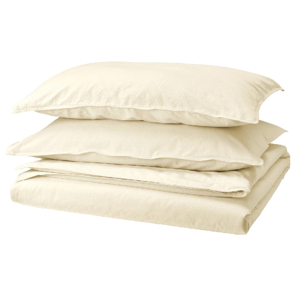 IKEA ÄNGSLILJA Copripiumino e 2 federe naturale 240x220/50x80 cm