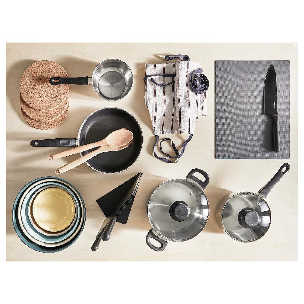 IKEA ANNONS Set Di 3 Pentole E 2 Coperchi Vetro/inox