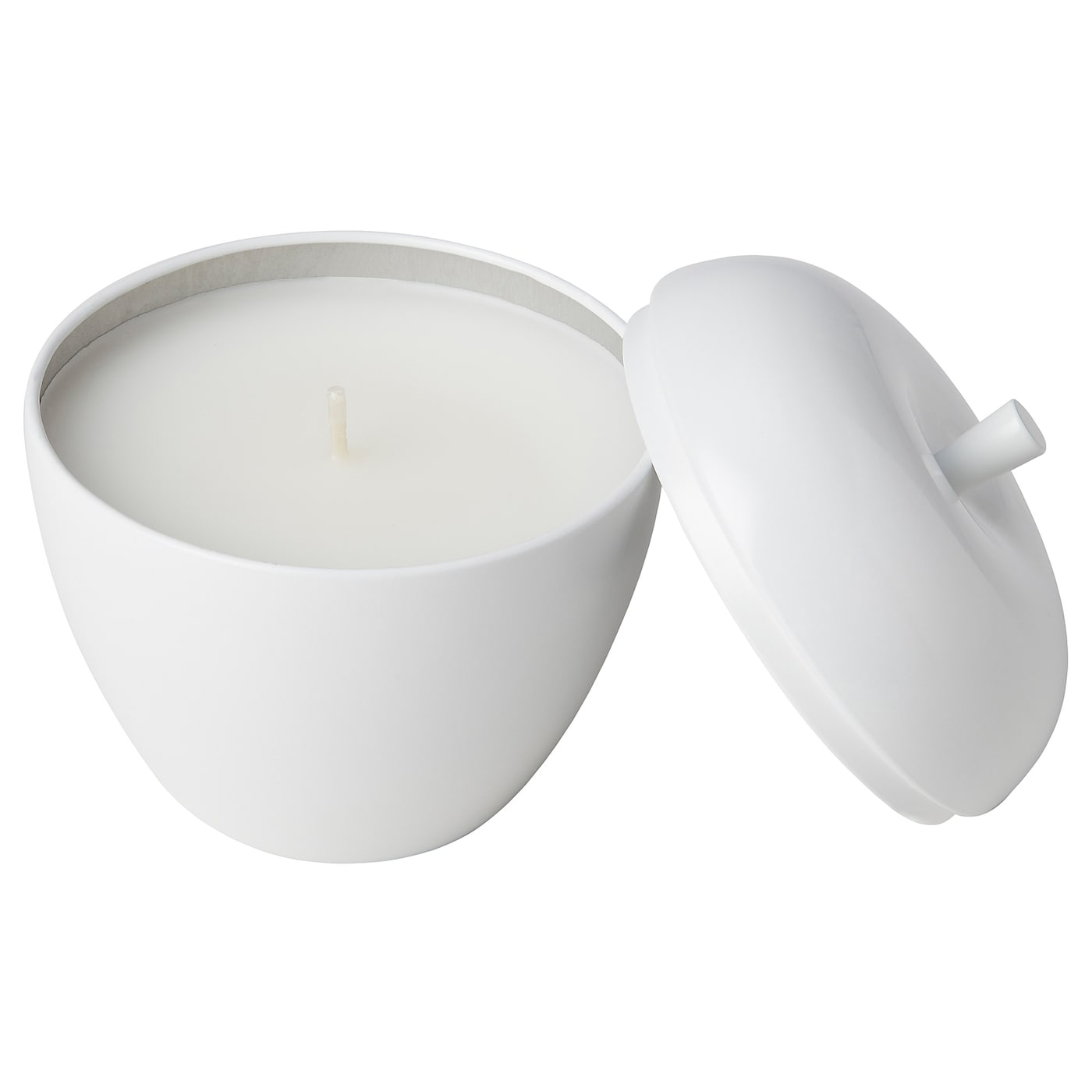 IKEA ANSPRÅKSLÖS Candela Profumata/barattolo Metallo Mela/Mela E Pera Bianco 9 Cm