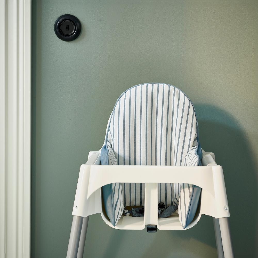 IKEA ANTILOP Cuscino Di Sostegno E Fodera Blu/bianco A Righe