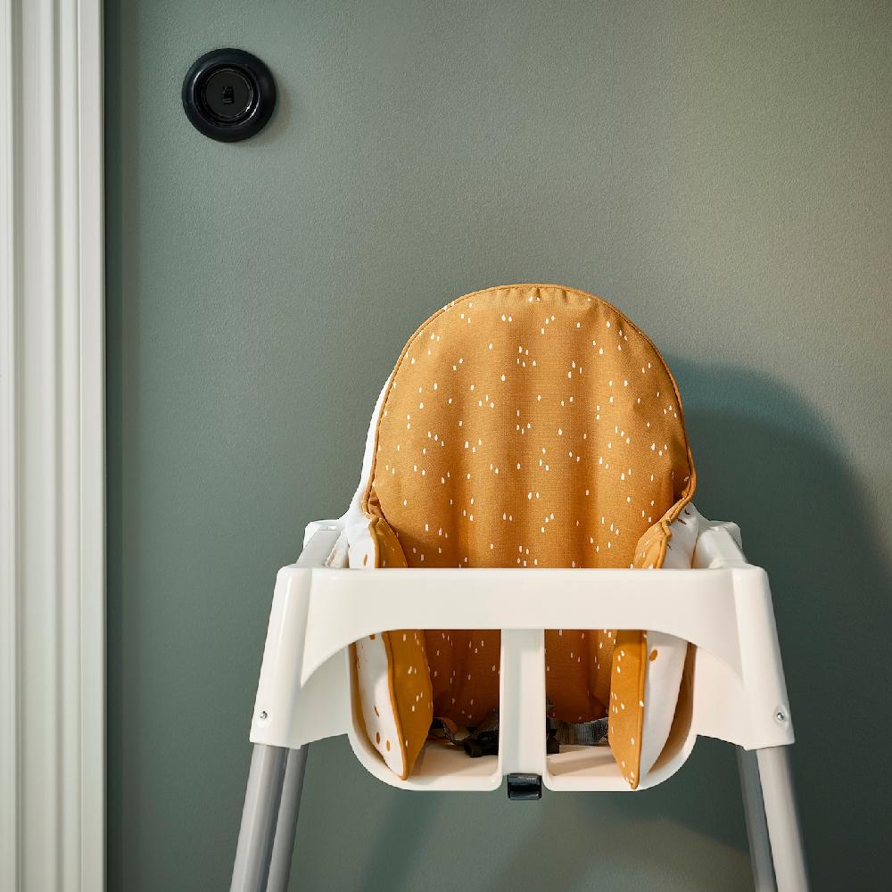 IKEA ANTILOP Cuscino Di Sostegno E Fodera Giallo Scuro/bianco A Pois
