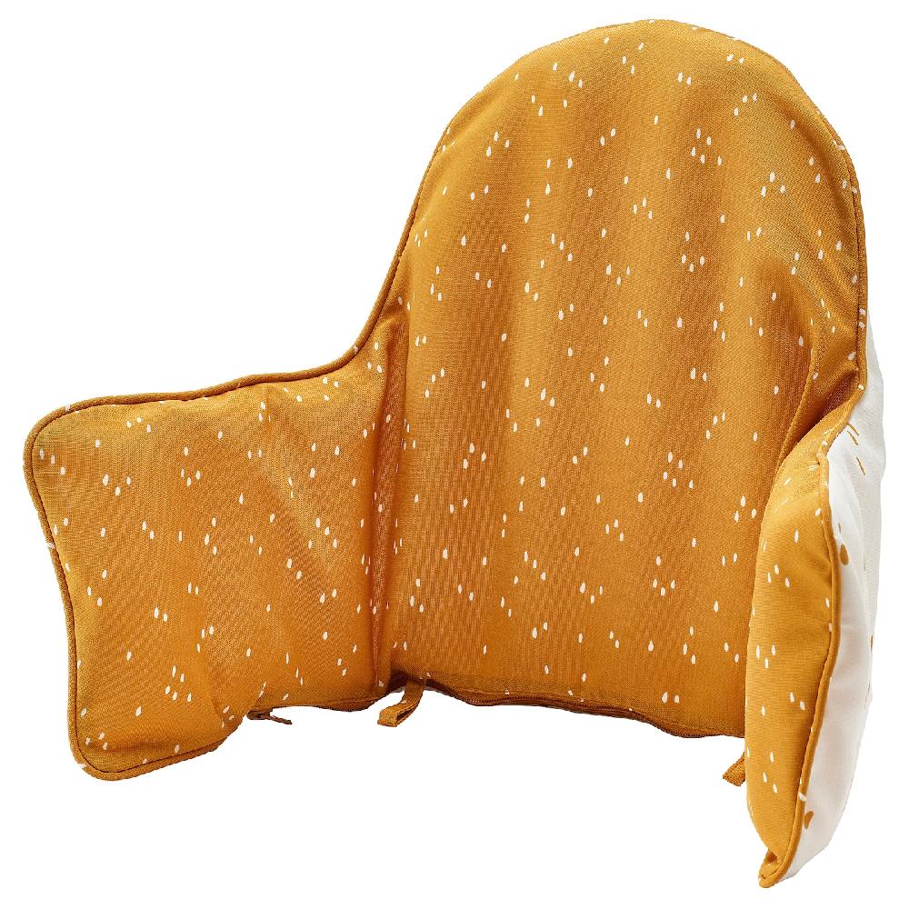 IKEA ANTILOP Cuscino di sostegno e fodera giallo scuro/bianco a pois