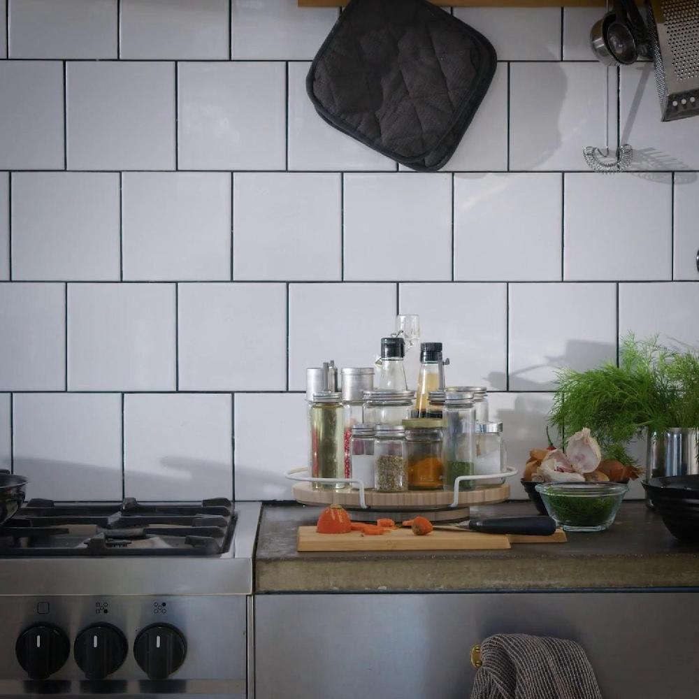 IKEA APTITLIG Vassoio Girevole Portaoggetti Bambù 28 Cm