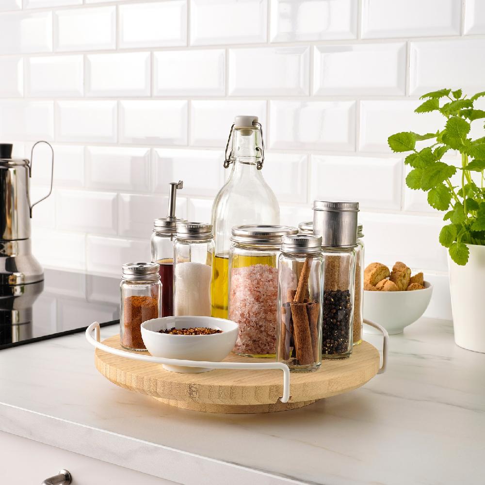 IKEA APTITLIG Vassoio Girevole Portaoggetti Bambù 28 Cm