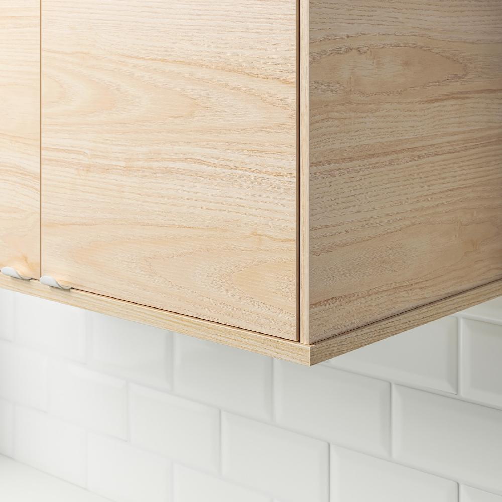 IKEA ASKERSUND Lista Sotto/soprapensile Arrotond Effetto Frassino Chiaro 221 Cm
