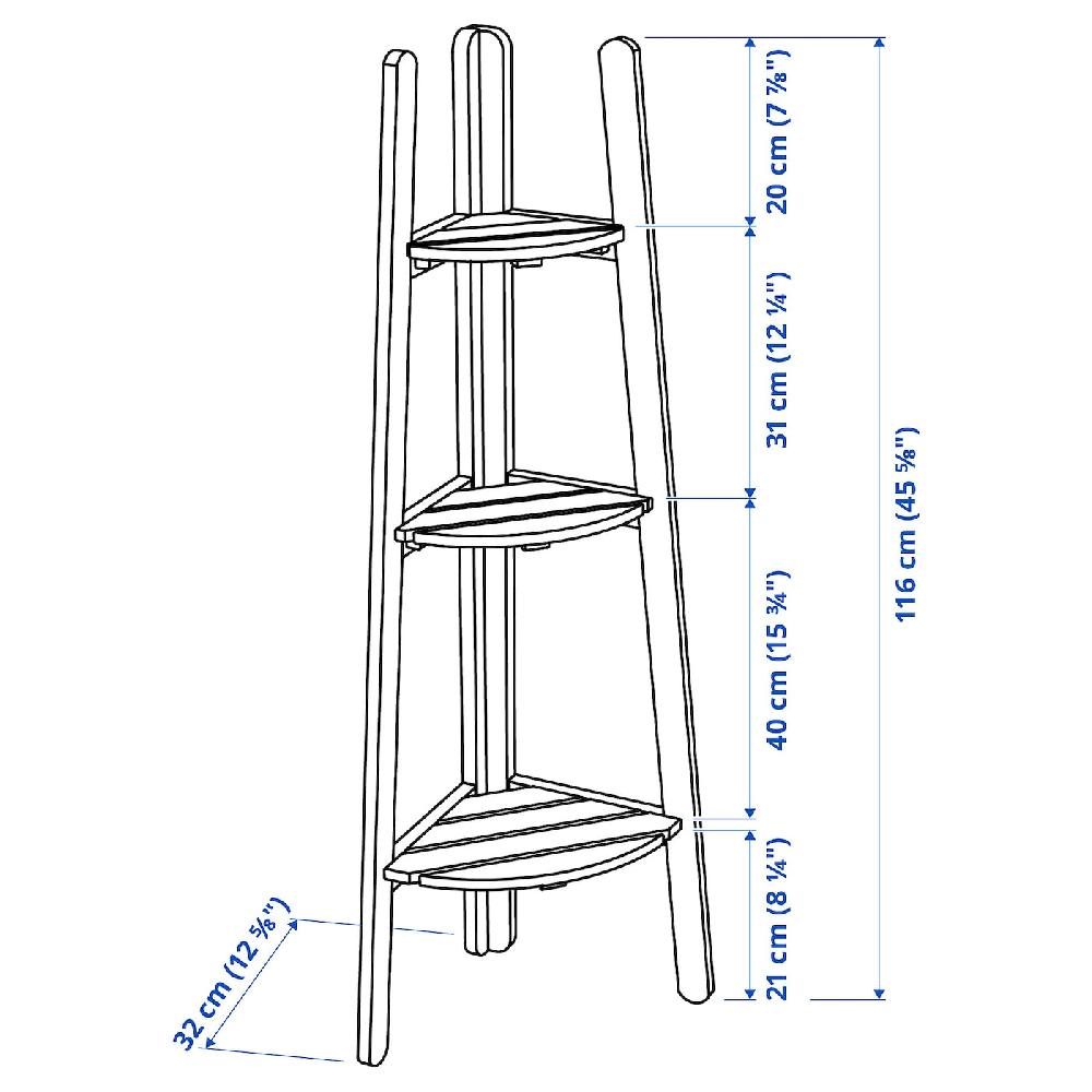 IKEA ASKHOLMEN Piedistallo Per Piante Marrone Scuro