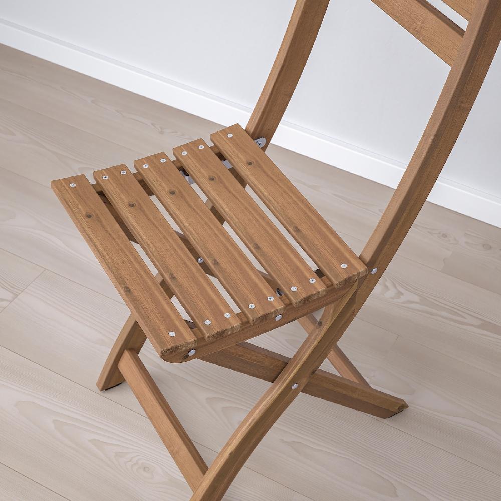 IKEA ASKHOLMEN Sedia Da Giardino Pieghevole Marrone Scuro