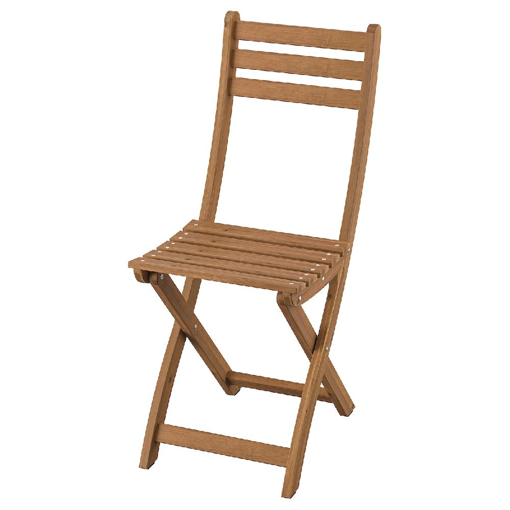 IKEA ASKHOLMEN Sedia da giardino pieghevole marrone scuro