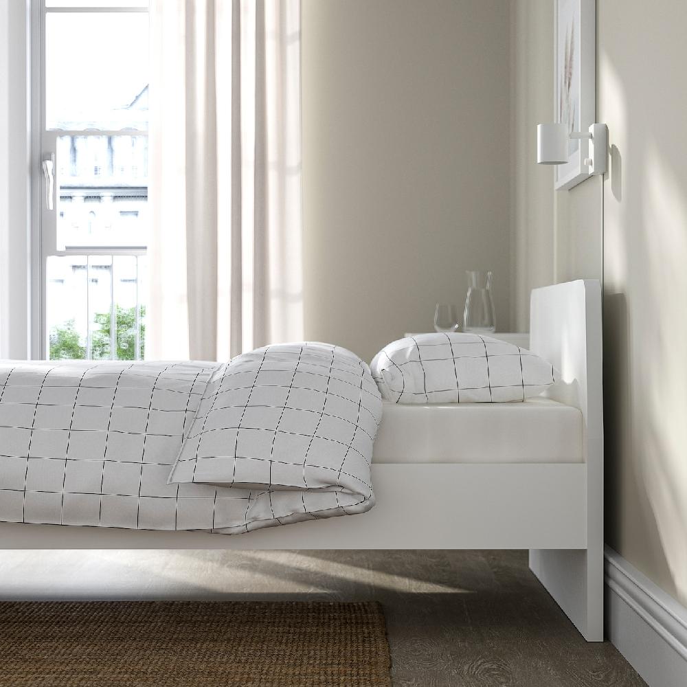 IKEA ASKVOLL Struttura Letto Bianco/Lönset 90x200 Cm