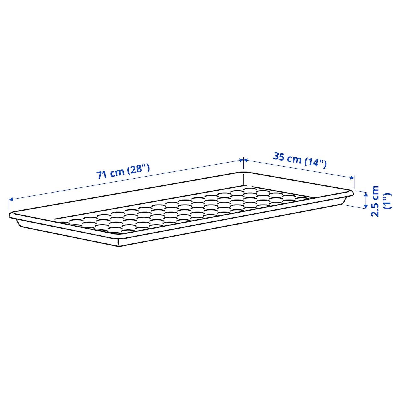 IKEA BAGGMUCK Tappetino Per Scarpe Da Interno/esterno/grigio 71x35 Cm