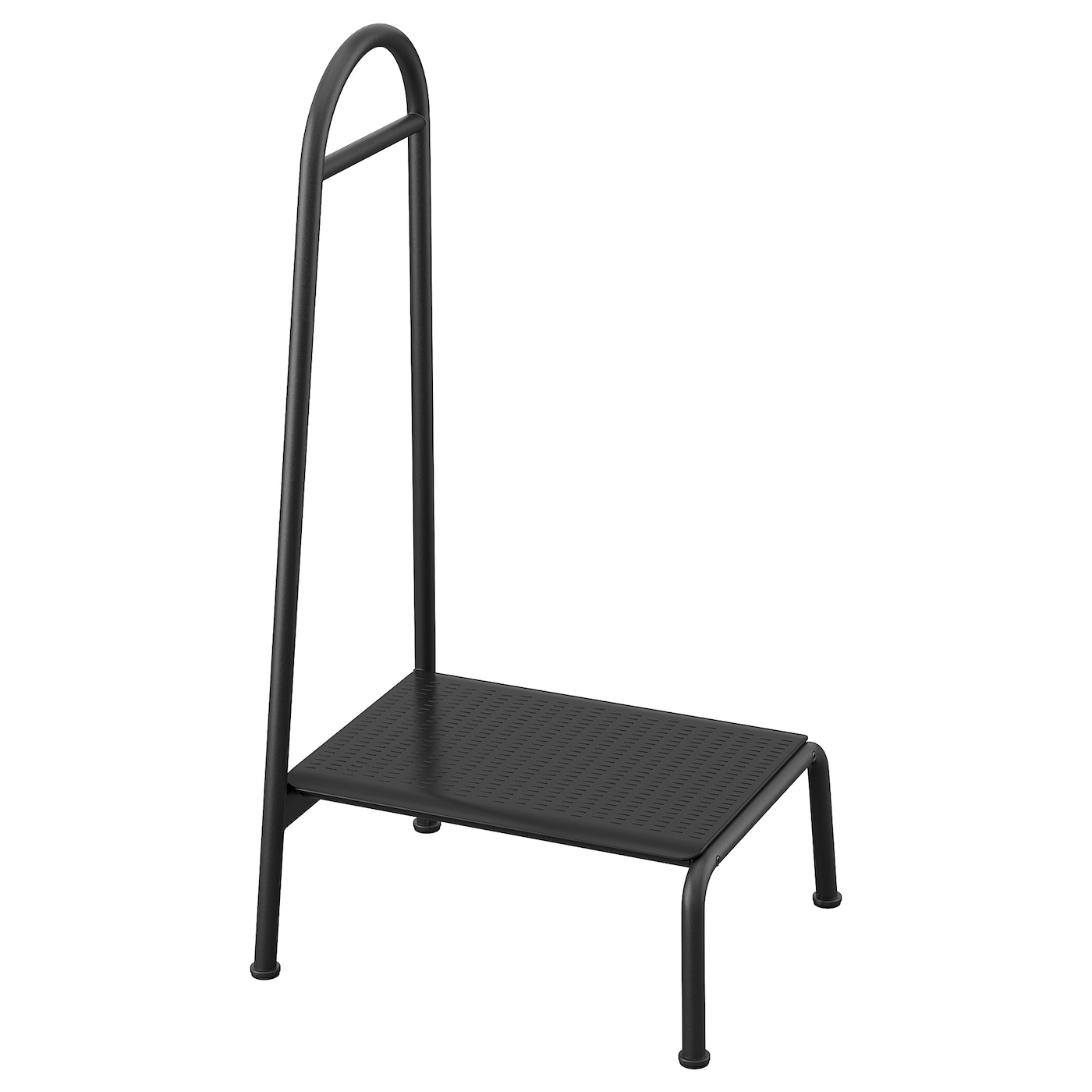 IKEA BÄSINGEN Scaletta/sgabello con corrimano antracite