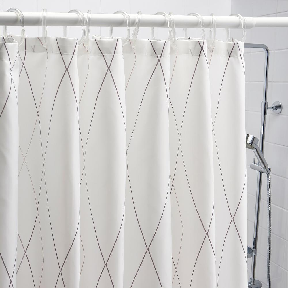 IKEA BASTSJÖN Tenda Doccia Bianco/grigio/beige 180x200 Cm