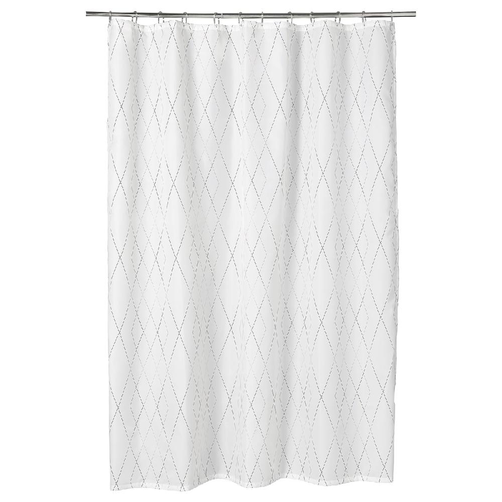 IKEA BASTSJÖN Tenda doccia bianco/grigio/beige 180x200 cm