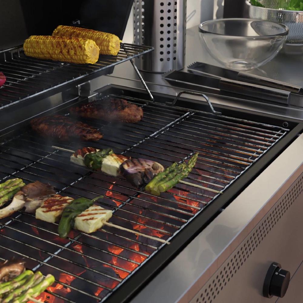 IKEA BÅTSKÄR Barbecue A Carbonella Da Esterno/grigio Scuro 120x60 Cm