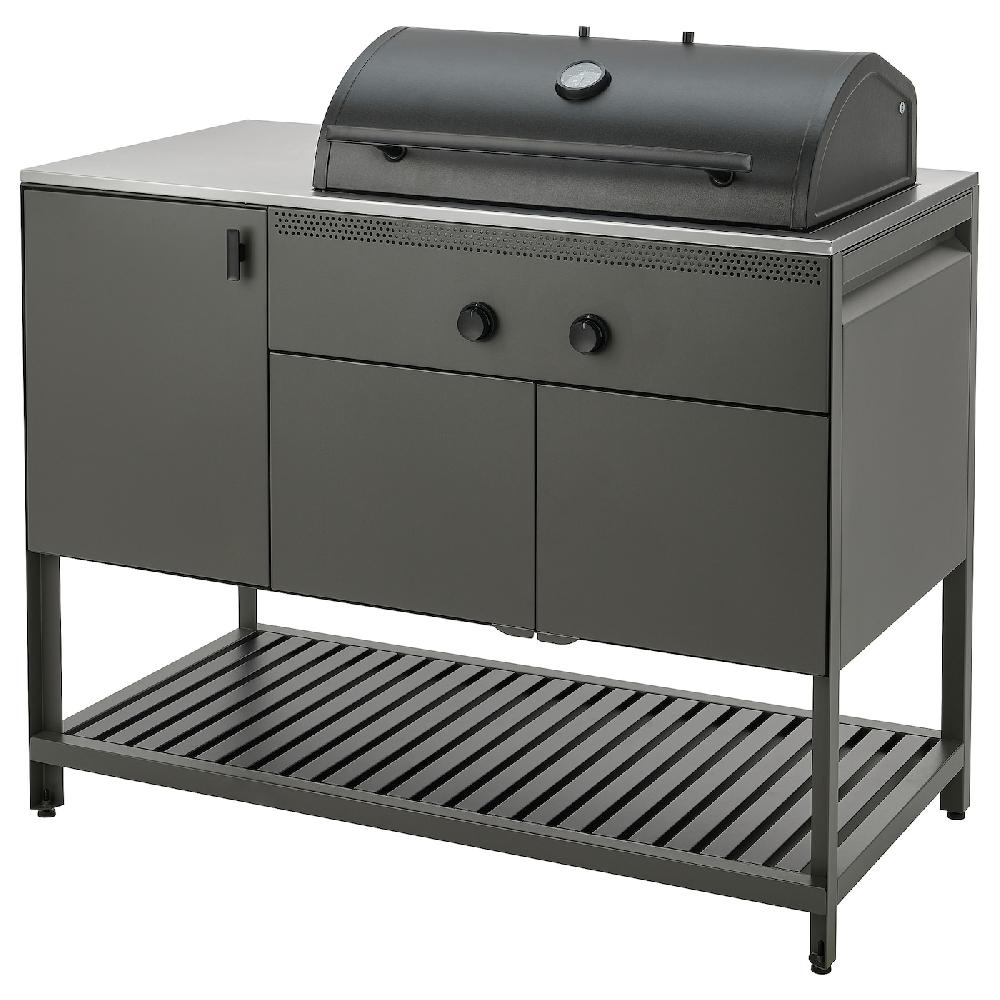 IKEA BÅTSKÄR Barbecue a carbonella da esterno/grigio scuro 120x60 cm