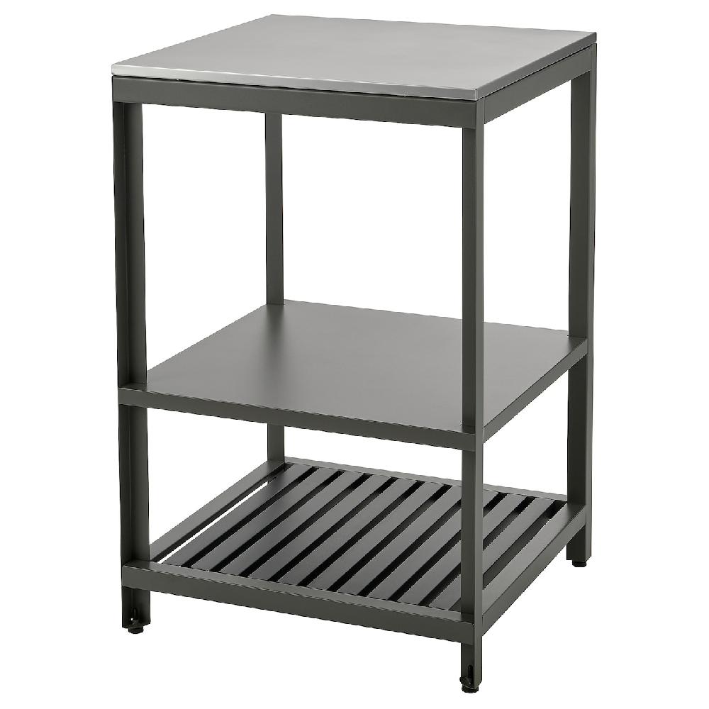 IKEA BÅTSKÄR Elemento a giorno per cucina da esterno/grigio scuro 60x60 cm