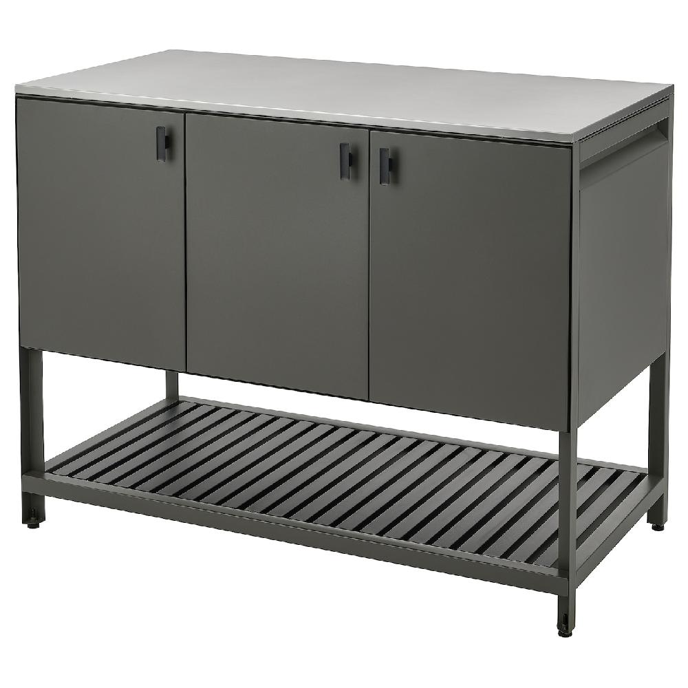 IKEA BÅTSKÄR Elemento con ante per la cucina da esterno/grigio scuro 120x60 cm