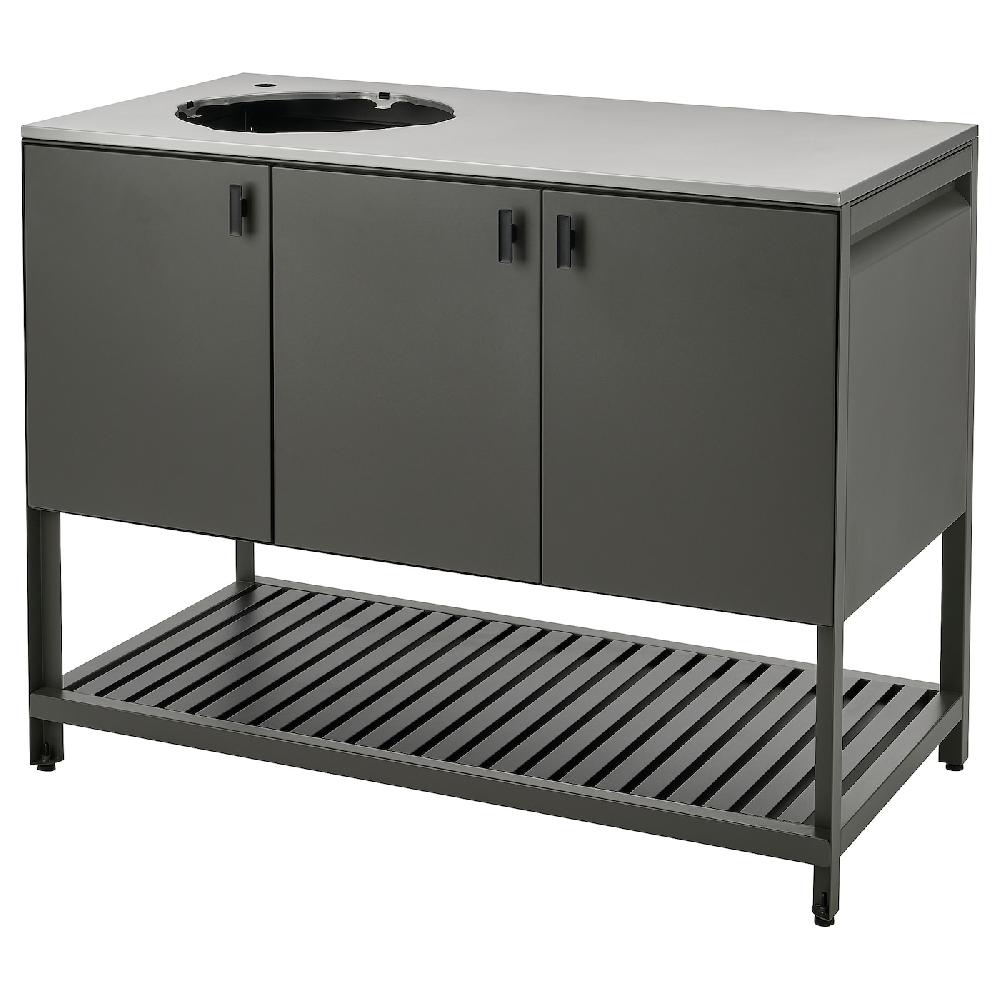 IKEA BÅTSKÄR Elemento per lavello da esterno/grigio scuro 120x60 cm