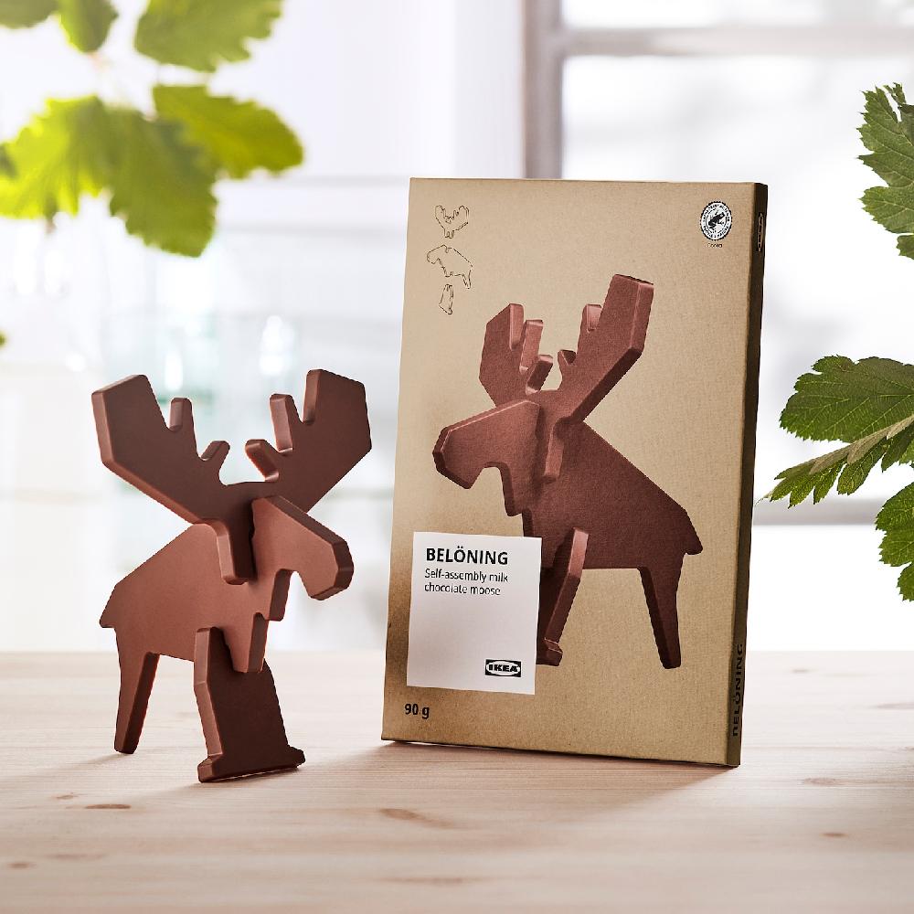IKEA BELÖNING Alce Di Cioccolato Al Latte Da Montare Certificato Rainforest Alliance 90 G