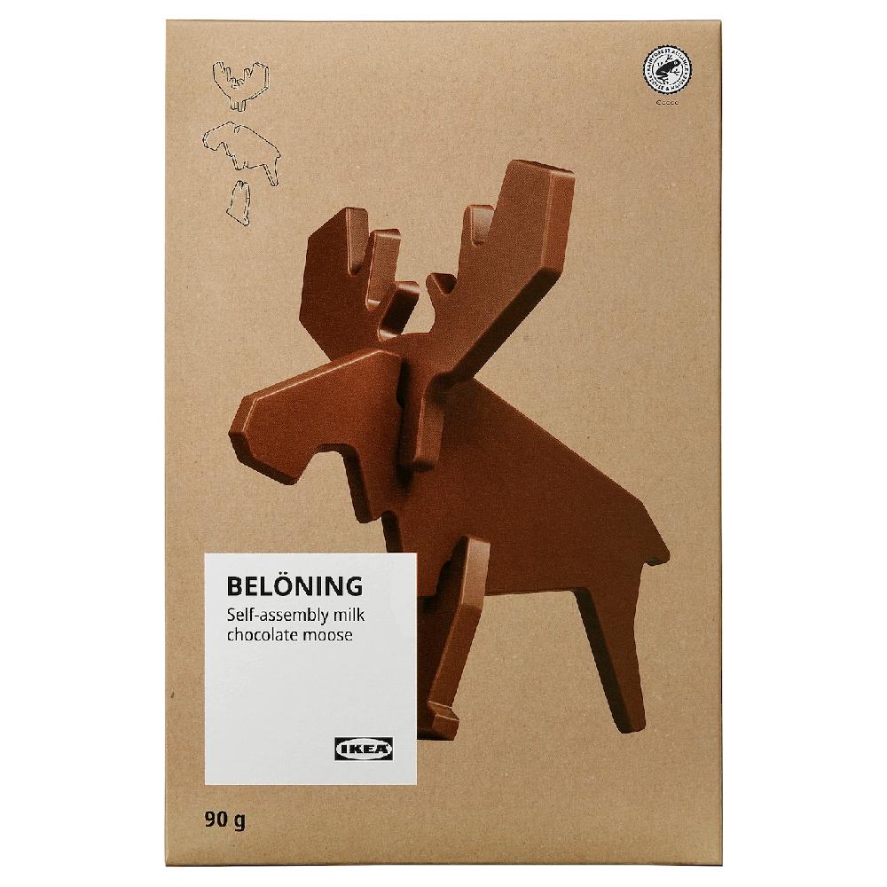 IKEA BELÖNING Alce di cioccolato al latte da montare Certificato Rainforest Alliance 90 g