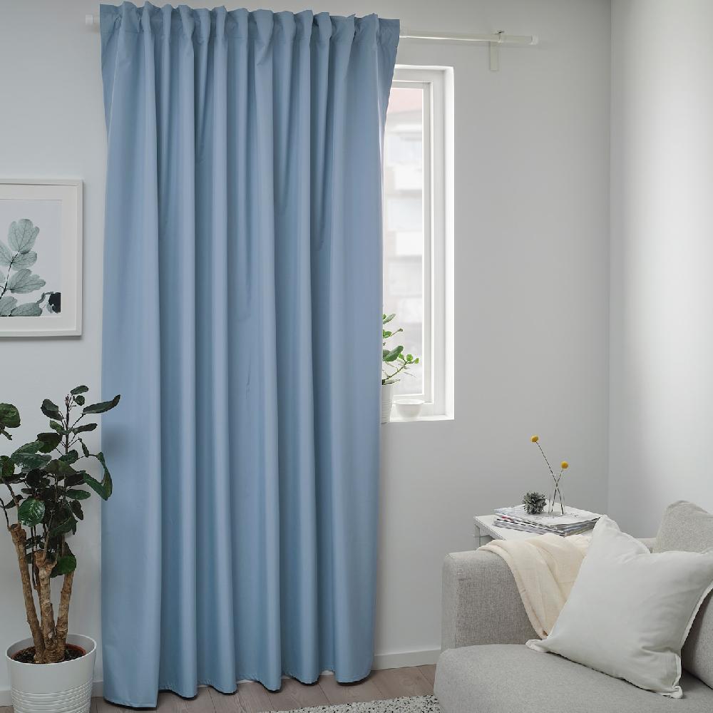 IKEA BENGTA Tenda Oscurante 1 Lunghezza Con Nastro Arricciatende/blu 210x300 Cm