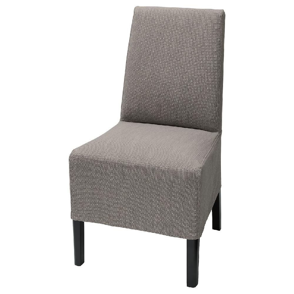 IKEA BERGMUND Fodera per sedia lunghezza media Nolhaga grigio/beige