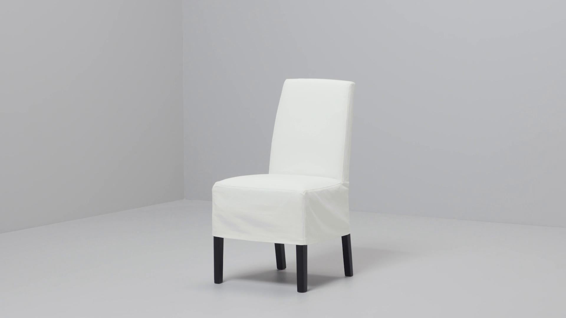 IKEA BERGMUND Sedia Con Fodera Di Lunghezza Media Nero/Inseros Bianco
