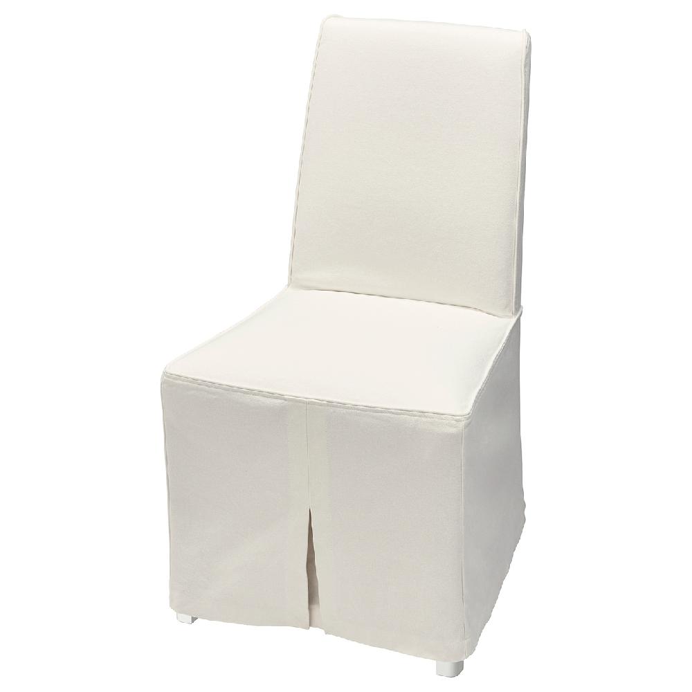 IKEA BERGMUND Sedia con fodera lunga bianco/Inseros bianco