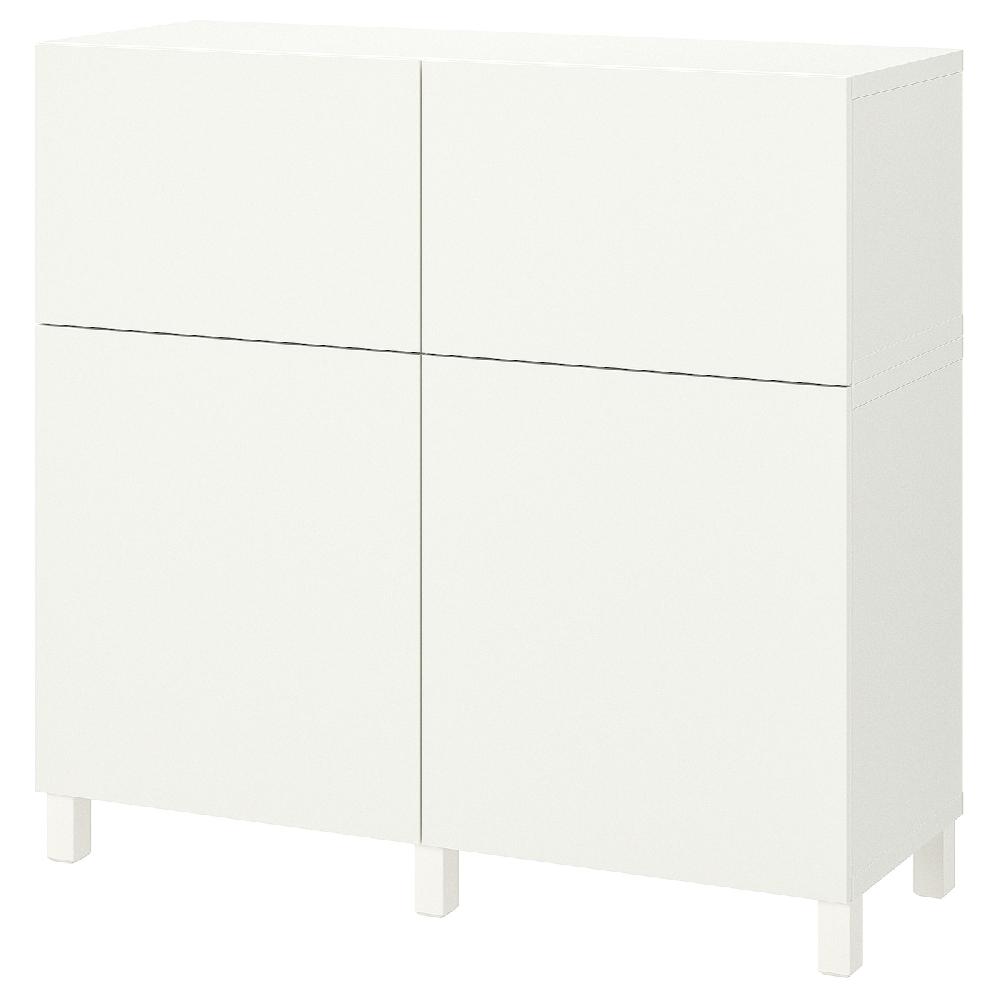 IKEA BESTÅ Combinazione + ante/cassetti bianco/Lappviken/Stubbarp bianco 120x42x112 cm