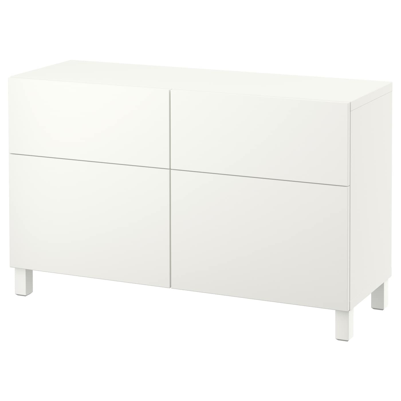 IKEA BESTÅ Combinazione + ante/cassetti bianco/Lappviken/Stubbarp bianco 120x42x74 cm