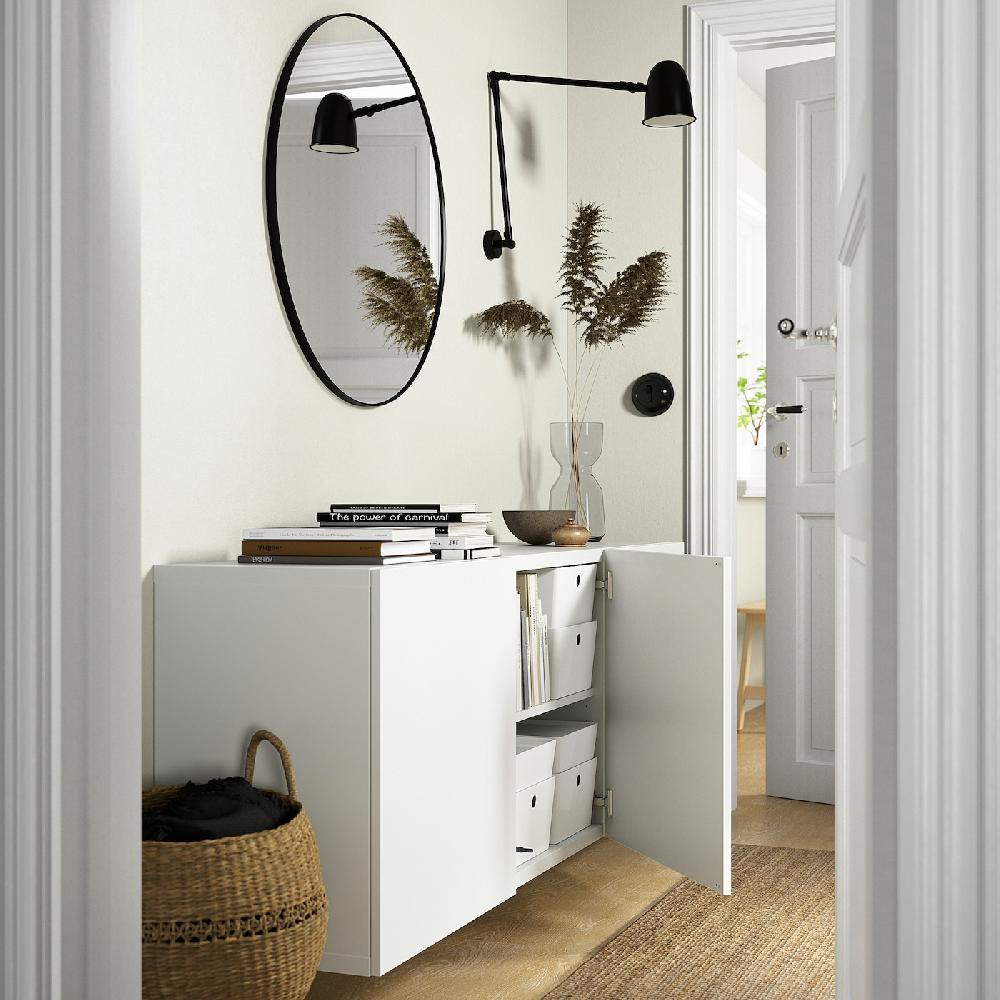 IKEA BESTÅ Combinazione Di Mobili Da Parete Bianco/Lappviken Bianco 180x42x64 Cm