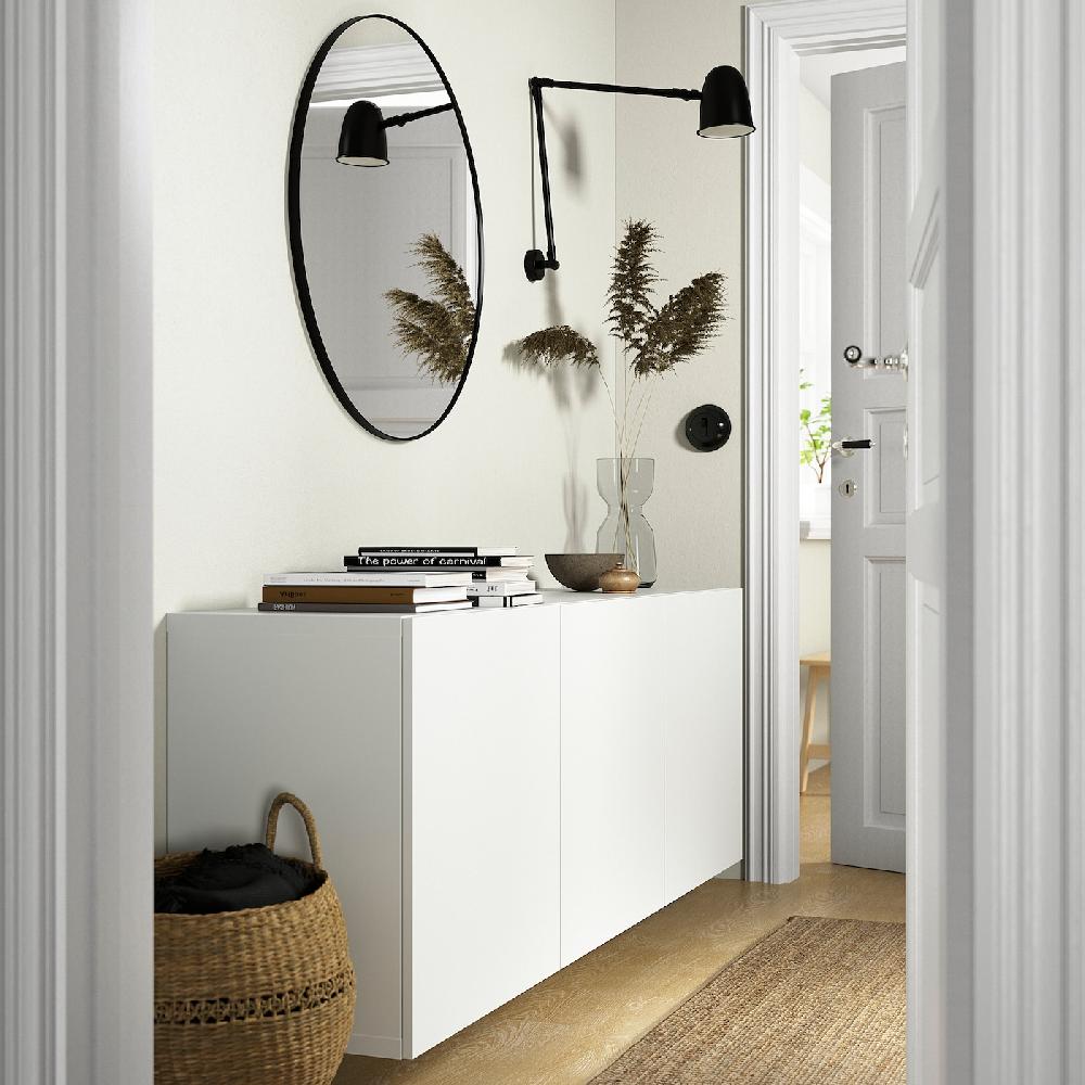 IKEA BESTÅ Combinazione Di Mobili Da Parete Bianco/Lappviken Bianco 180x42x64 Cm