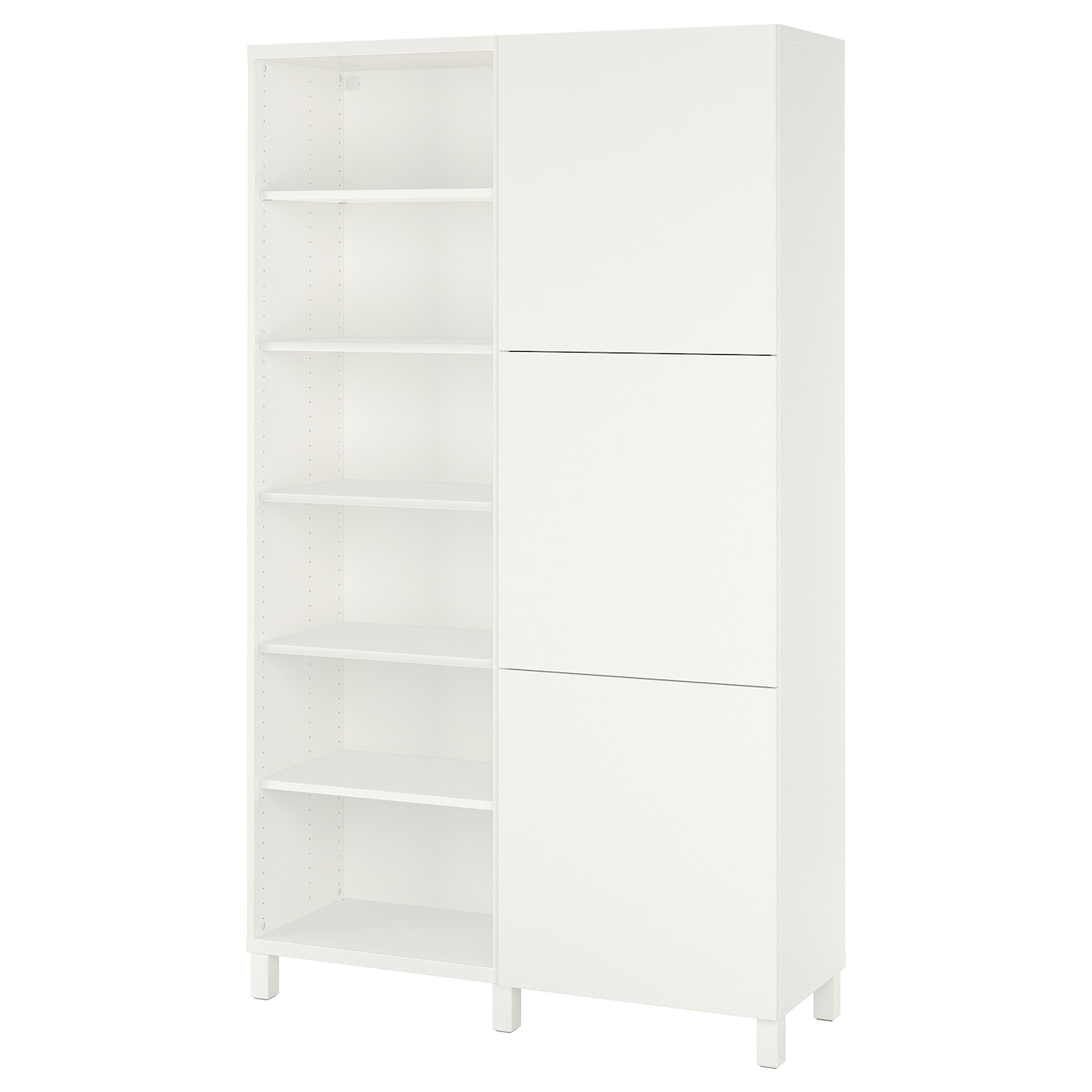 IKEA BESTÅ Mobile con ante bianco/Lappviken/Stubbarp bianco 120x42x202 cm