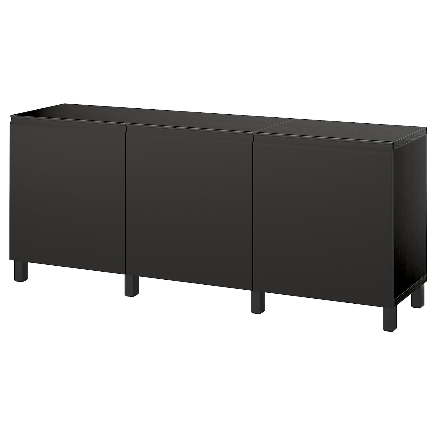 IKEA BESTÅ Mobile con ante marrone-nero/Hammarsmed/Stubbarp antracite 180x42x74 cm